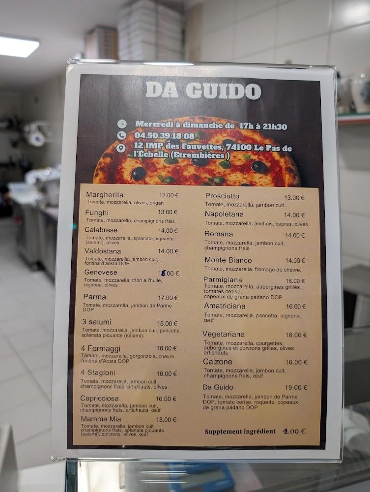 Da Guido Pizza à Emporter - Menu Image 1